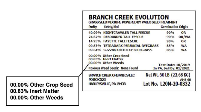 Evolution seed label